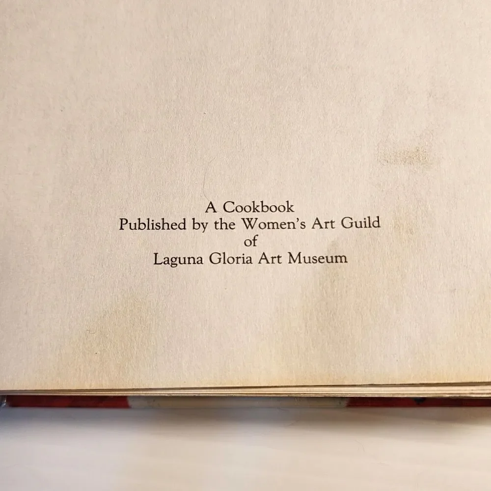 Sampler A Cookbook By The Womens Art Guild Of Laguna Gloria Art Museum First Ed
